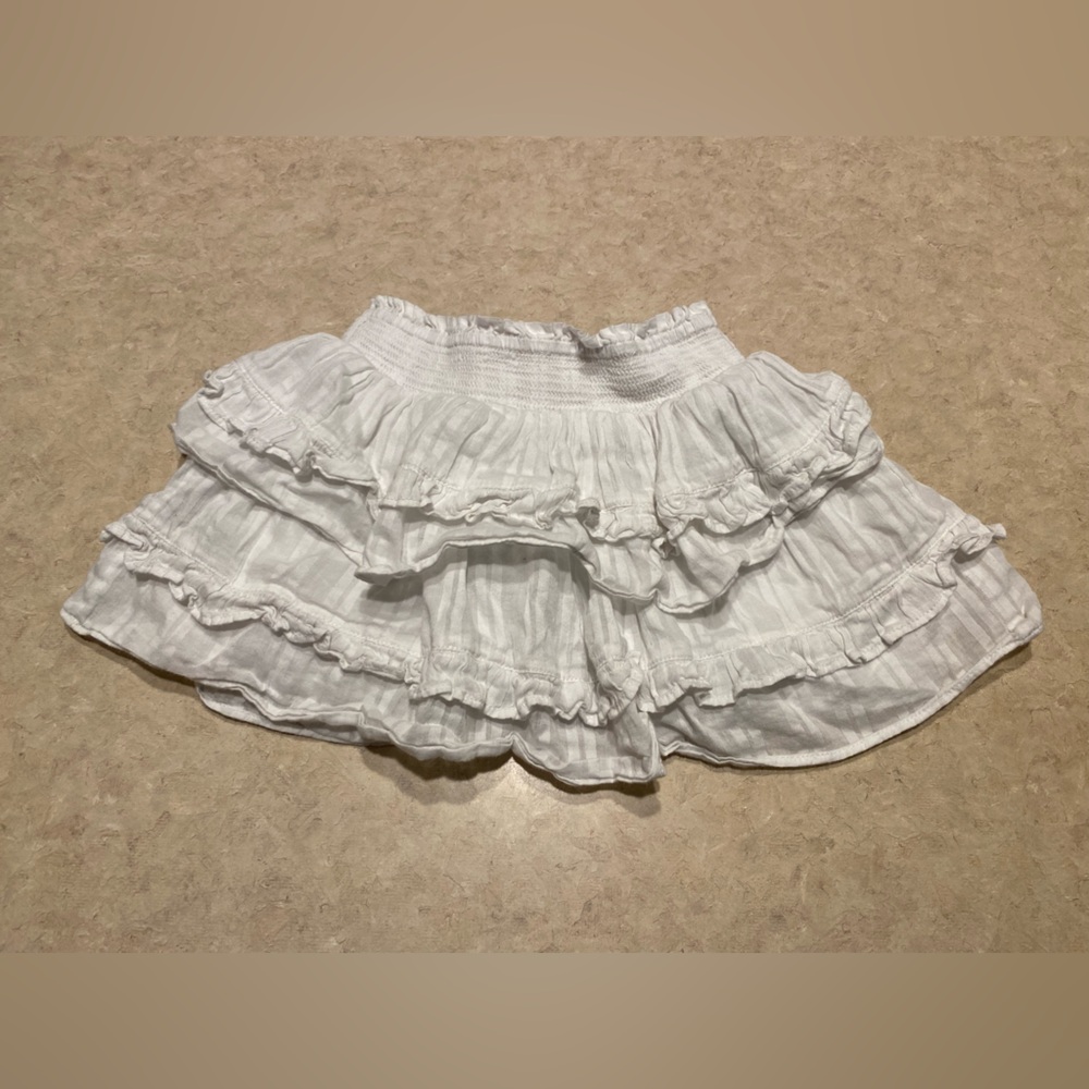 Loveshackfancy toddler tiered ruffle kids skirt white 4-5 years